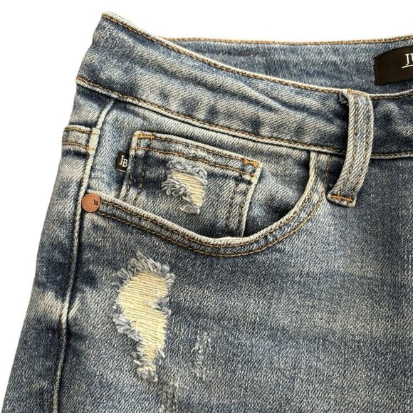 Judy Blue Destroyed Boyfriend Jean‎ - JB88196 Size 7/28 7 Soft Cotton High Rise - Picture 3 of 11